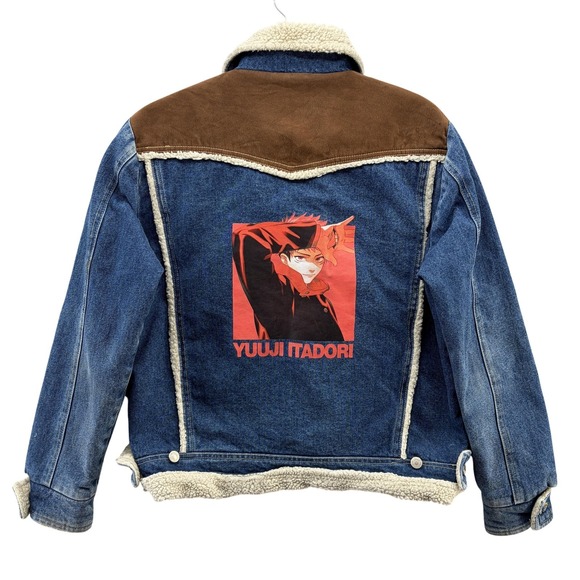 Levi's Other - Levi's Type 1 Jeans Yuji Itadori Anime Jacket Mens Large Blue Sherpa Denim